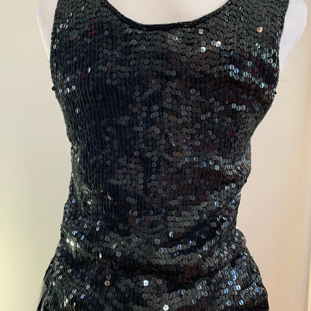 Effecí Black Sequin Sleeveless Top - Picture 2 of 4